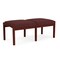 Lesro Lenox Wood 2 Seat Bench Wood Frame, Mahogany, RF Nebbiolo Upholstery LW2001 - alternate 3
